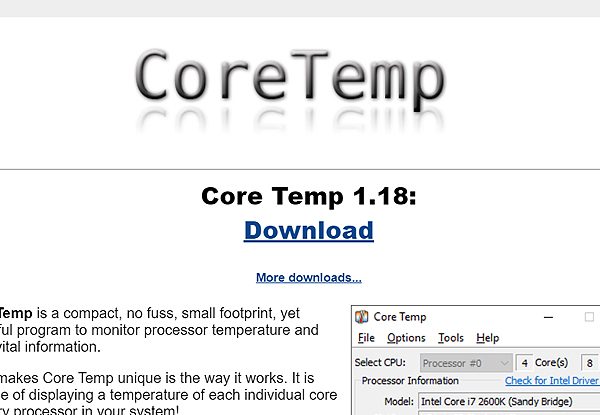 Core Temp 다운로드 및 사용법 (CPU 온도 측정 프로그램)