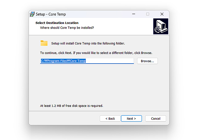 core-temp-설치-경로-선택-및-진행