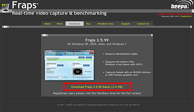 Fraps-download-페이지