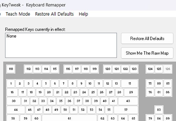 키보드 배열 변경 프로그램 – KeyTweak