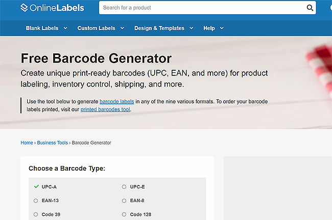 online-labels-바코드-생성-사이트