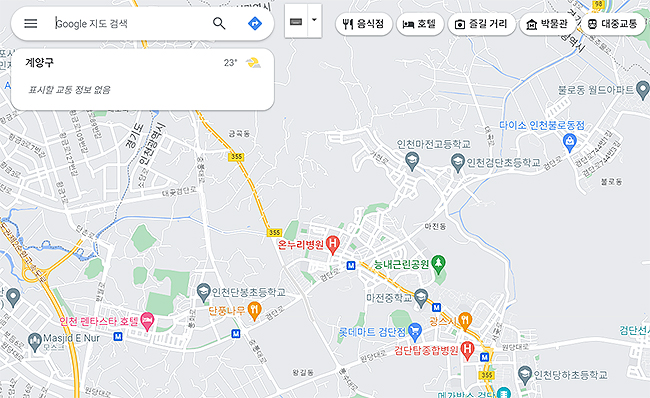 google-지도-메인-페이지